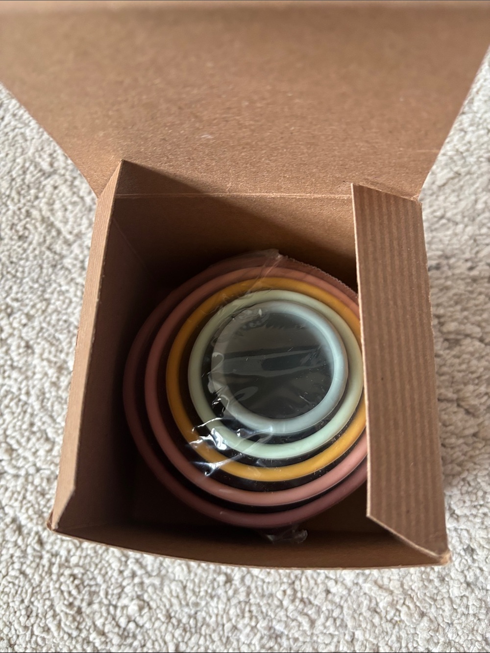 Multicolor Stackable Silicone Bowls Toy New In Box - Picture 5 of 5